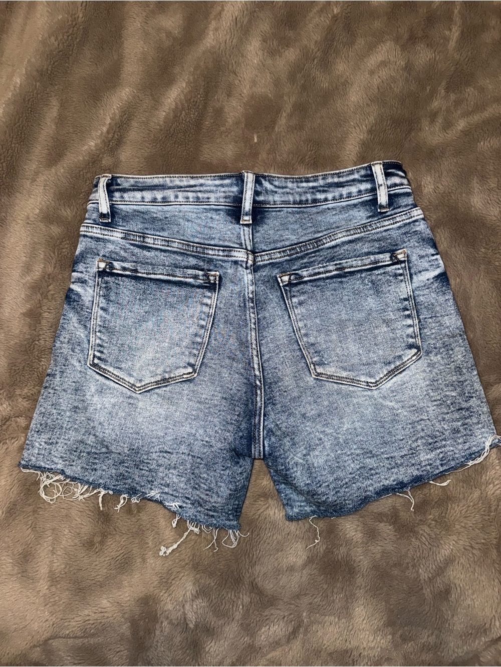 Flying Monkey Light Washed Blue Denim Cutoff Shorts